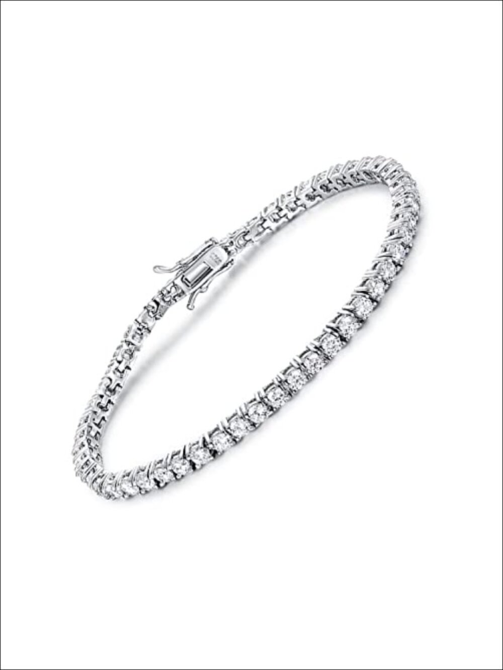 925 Sterling Silver Cubic Zirconia Tennis Bracelet 8.5 inch
